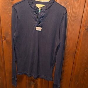 Hollister Dark Blue Long Sleeve Henley